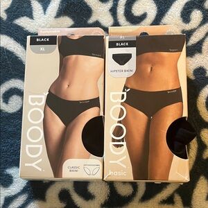 BOODY Black Hipster and Classic Bikini Underwear Set